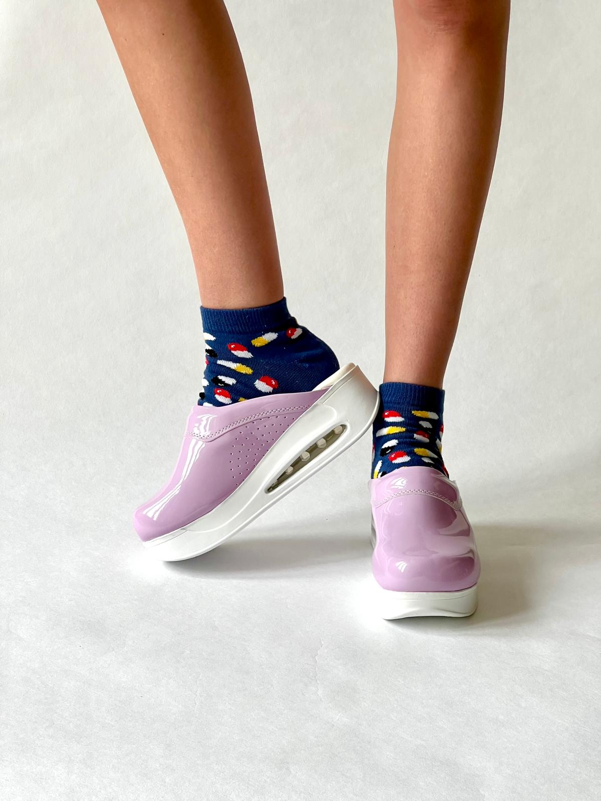 Airmeds Clogs Uni Lila lackiert