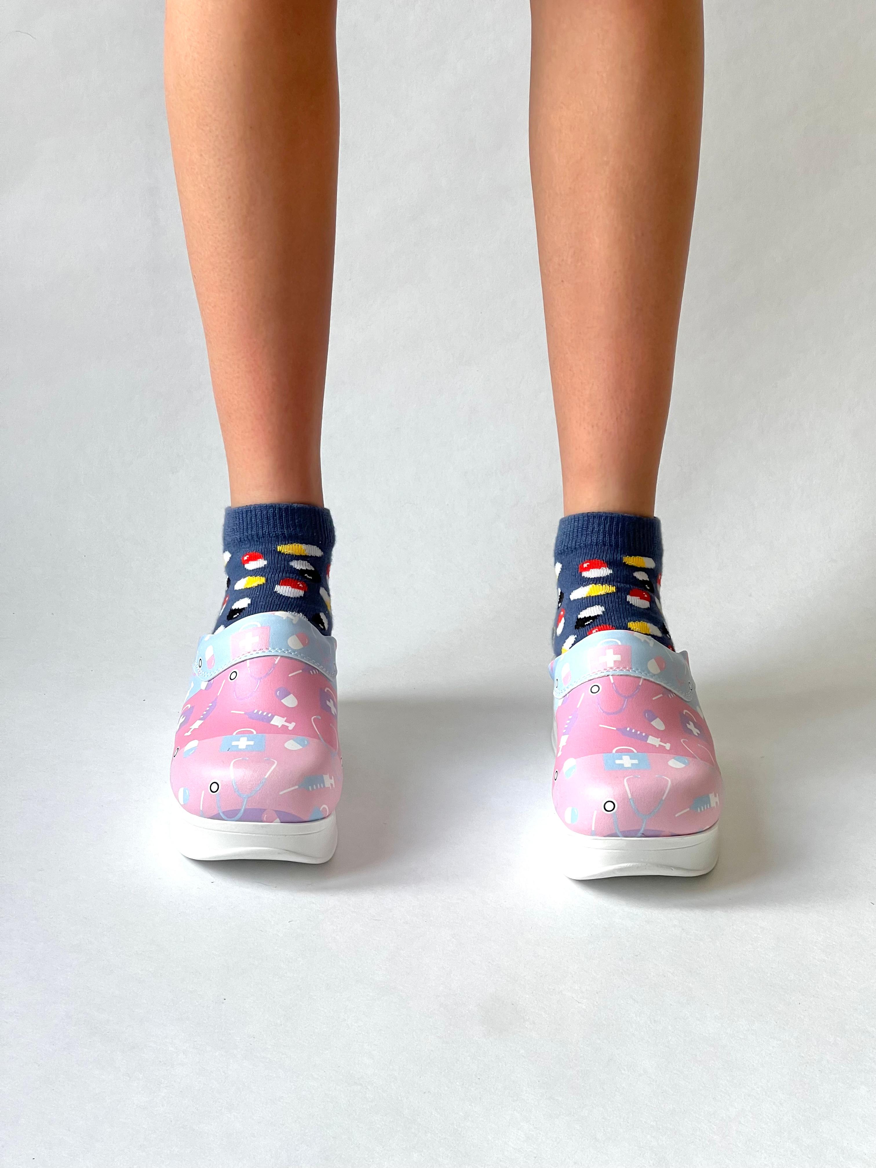 Pflege Blau/Lila/Rosa Airmeds Clogs