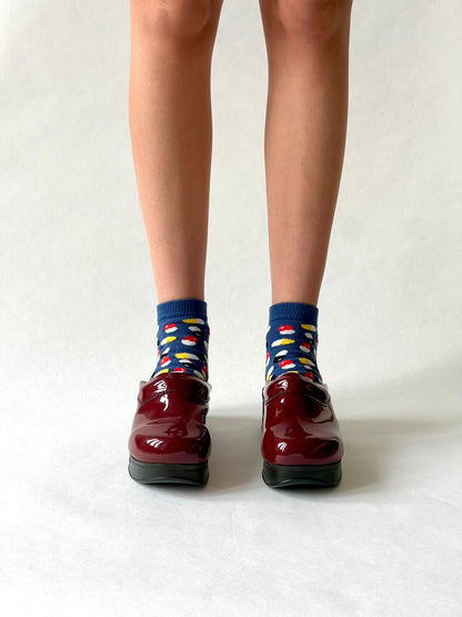 Airmeds Clogs Uni Bordeaux lackiert