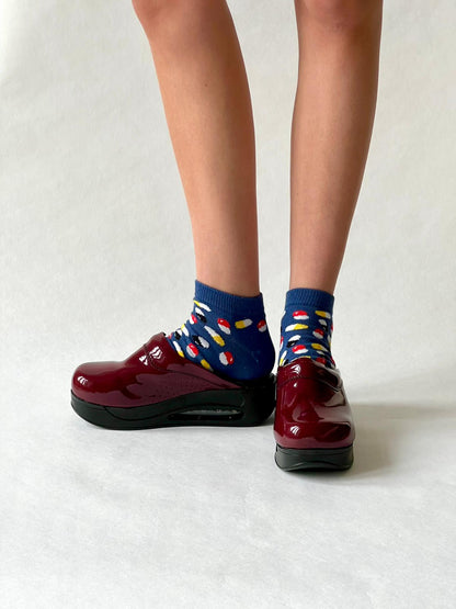 Airmeds Clogs Uni Bordeaux lackiert