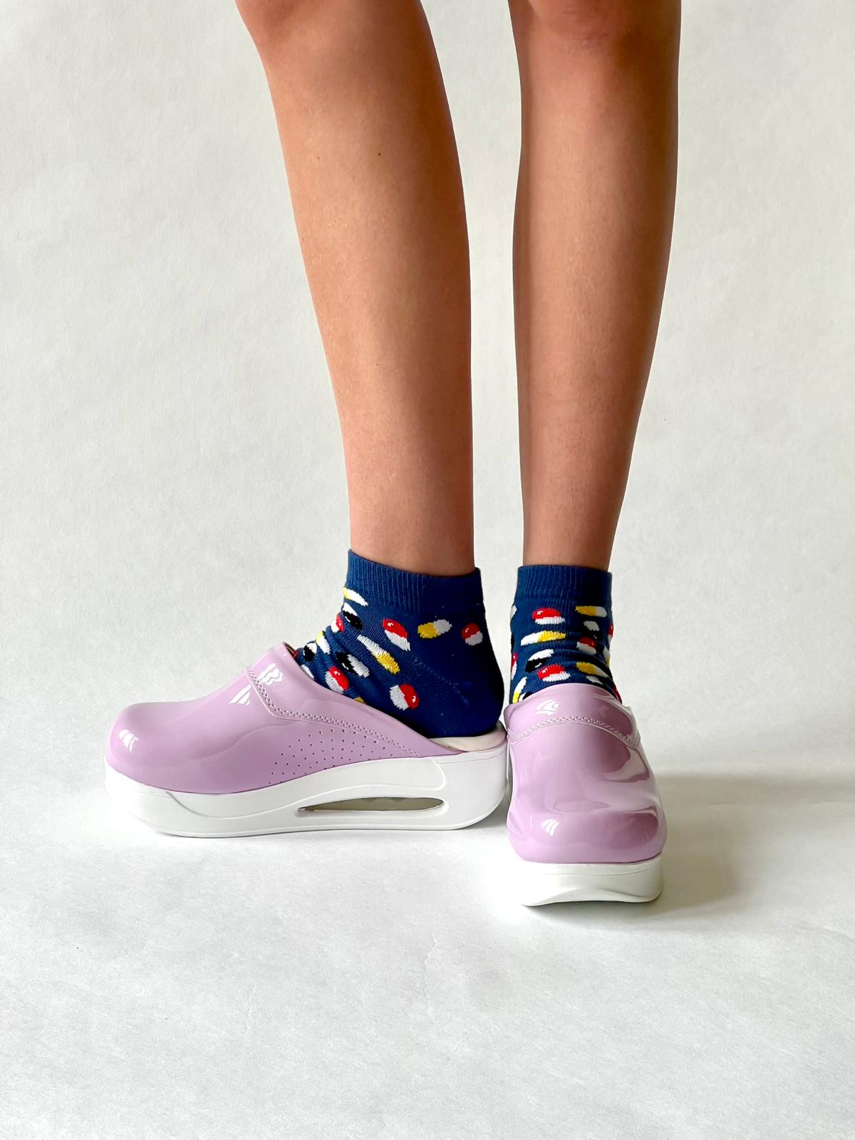 Airmeds Clogs Uni Lila lackiert