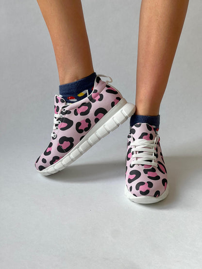 MedSocks "Panther" Rosa Sneakers
