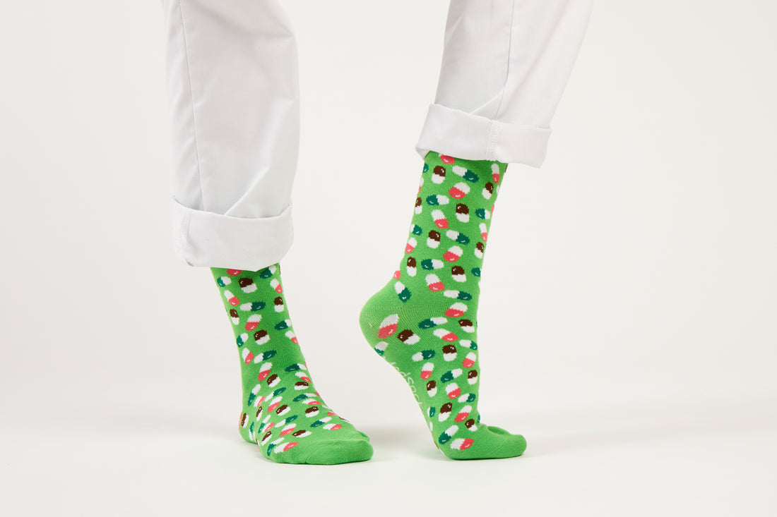 Medikament | Pillen Socken Grün